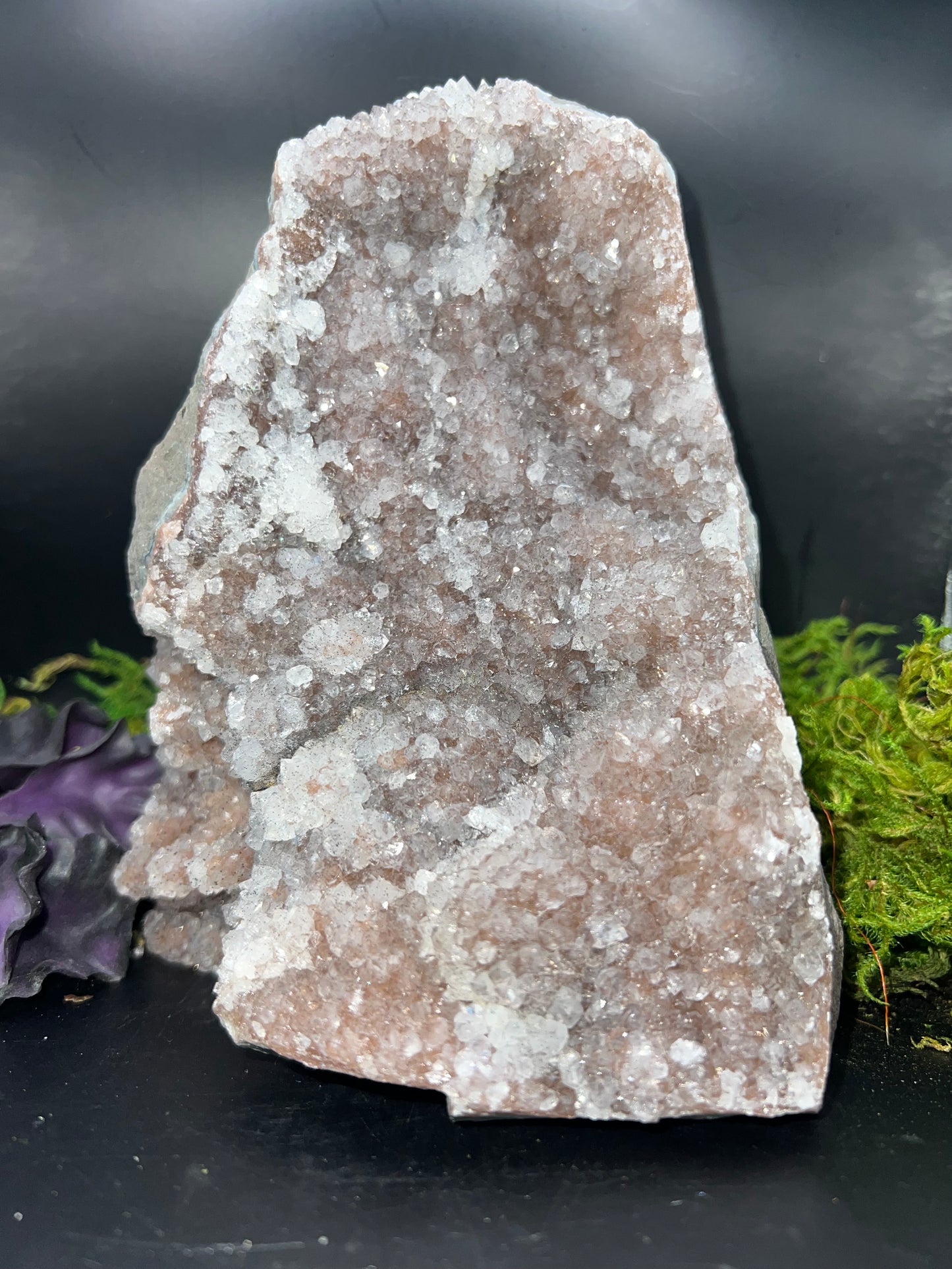 Large Pale Pink/Red Amethyst Cut Base