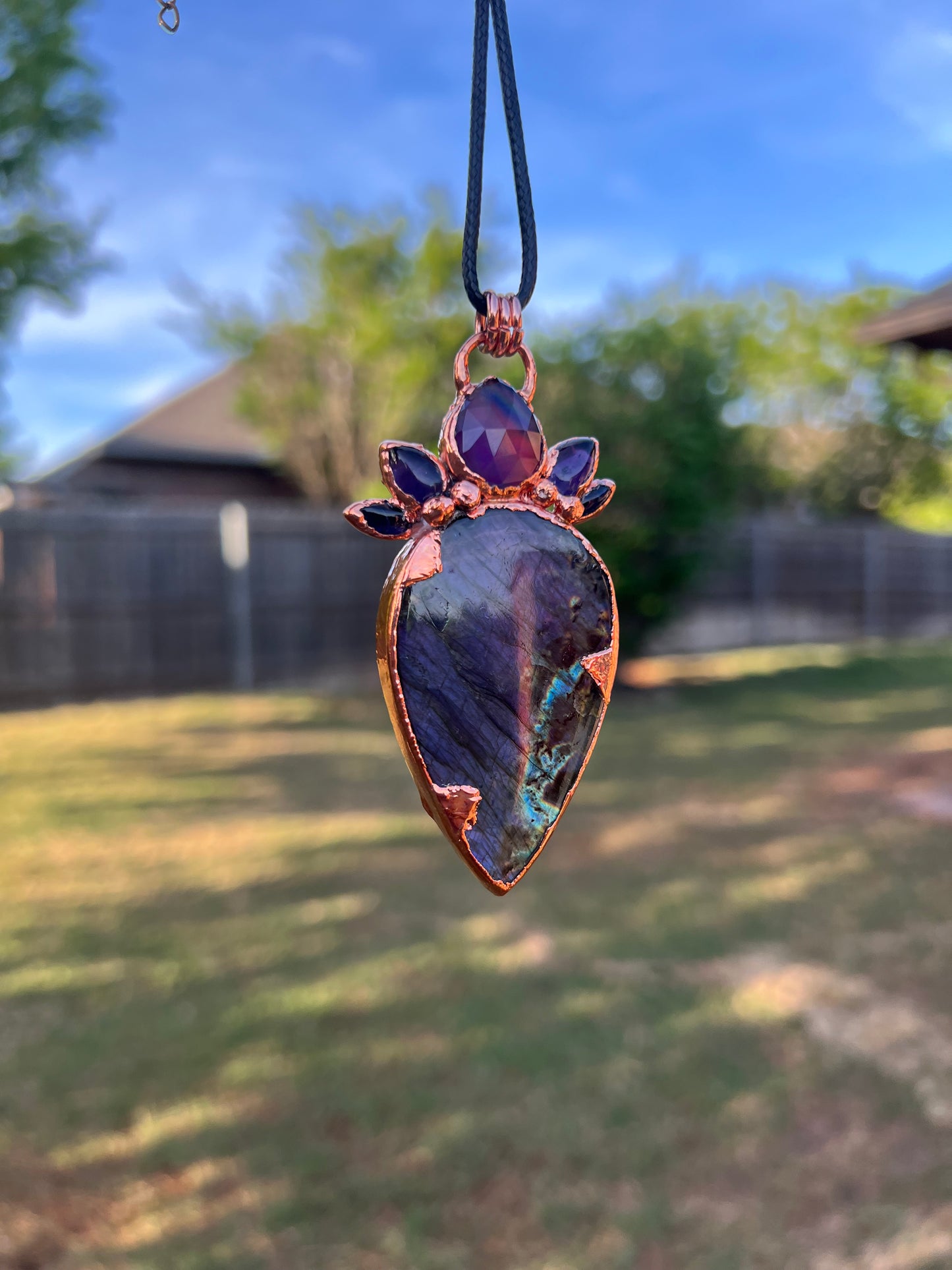 Purple Velvet Spectrolite Amulet