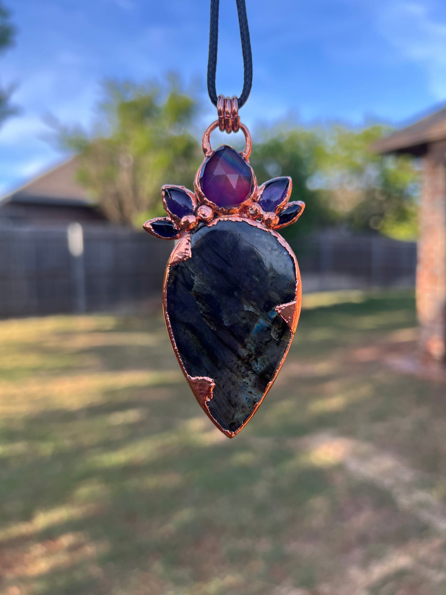 Purple Velvet Spectrolite Amulet