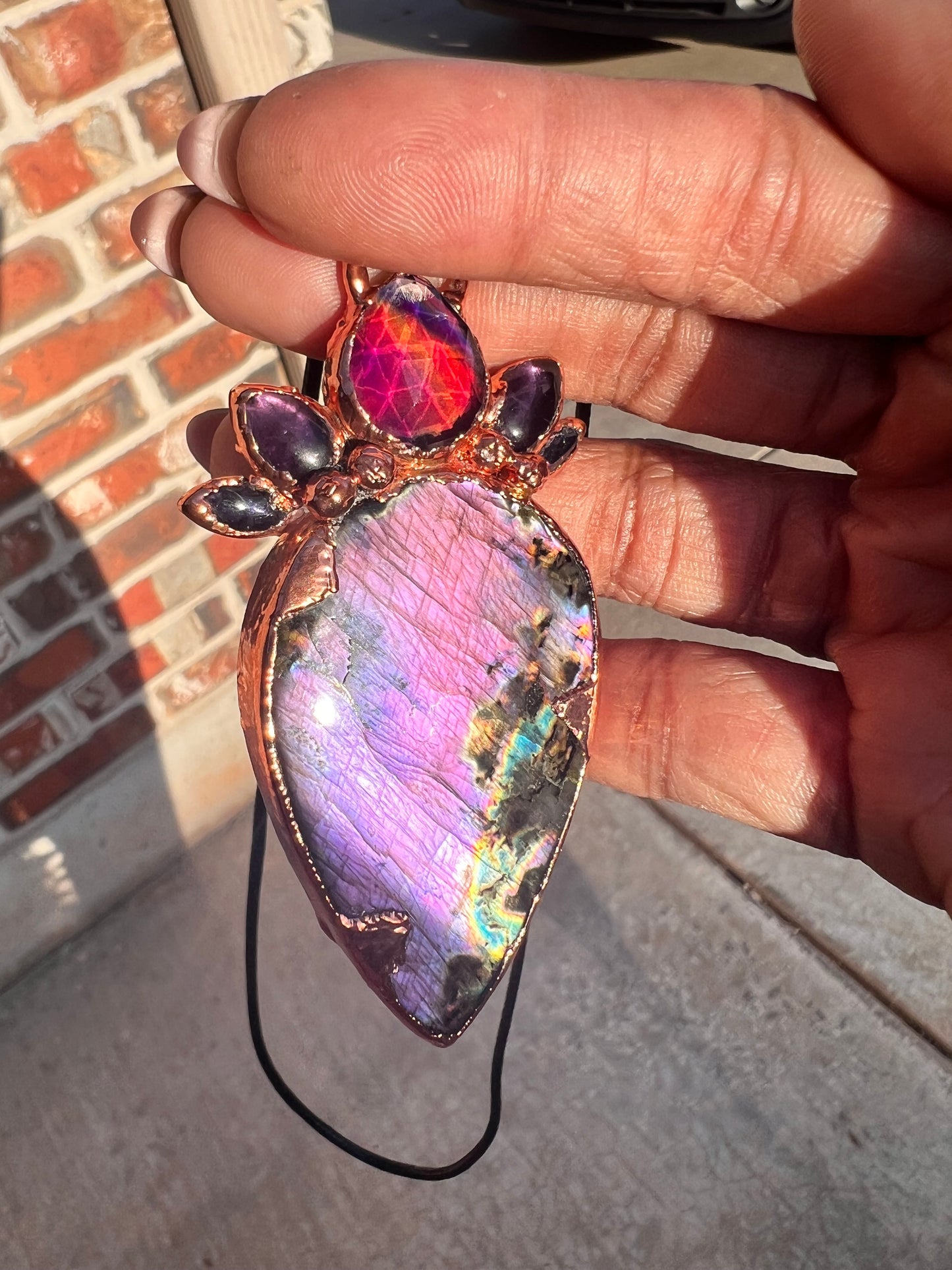 Purple Velvet Spectrolite Amulet