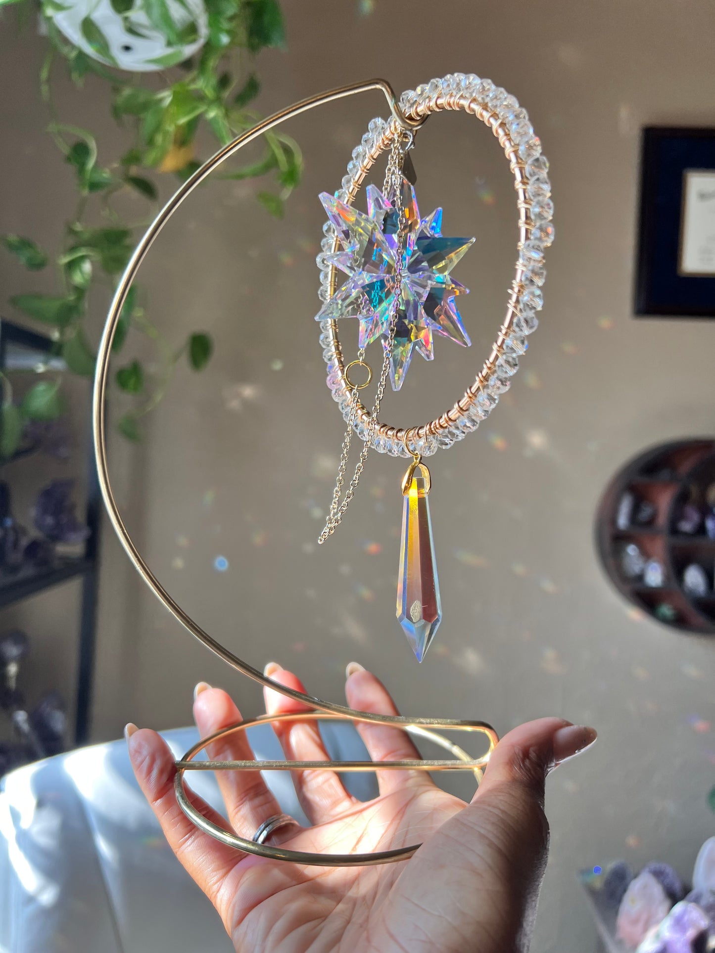 Snowflake and Icicle Desk Suncatcher