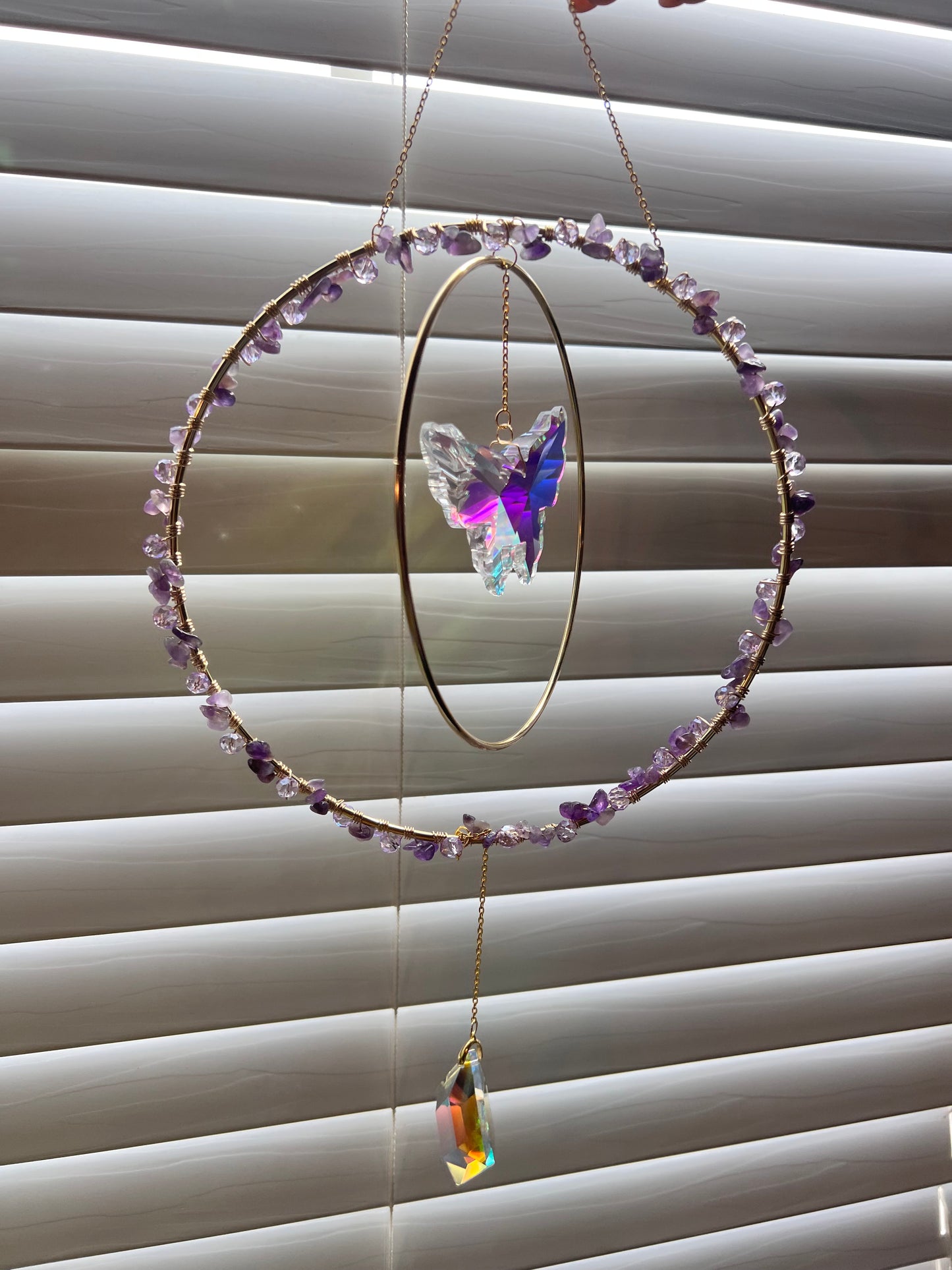 Spring ‘25 Amethyst Hand-wired Butterfly Suncatcher