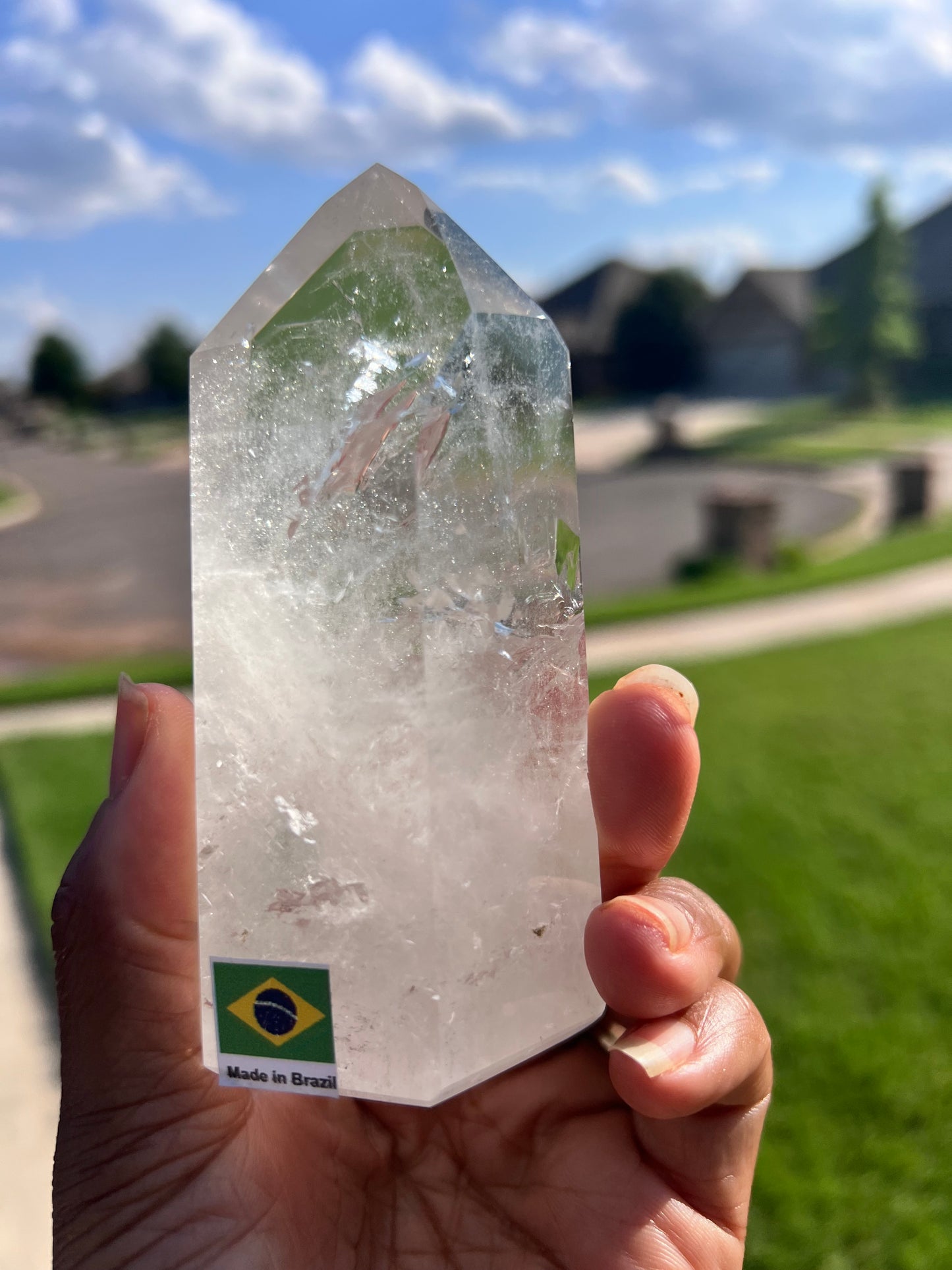 Brazilian Cut Clear Quartz