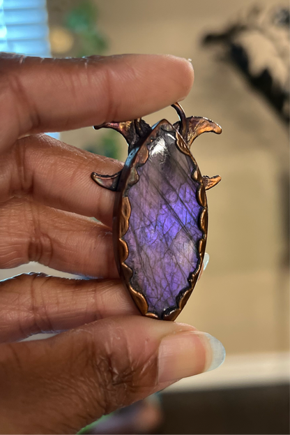 Purple Moon Labradorite Pendant