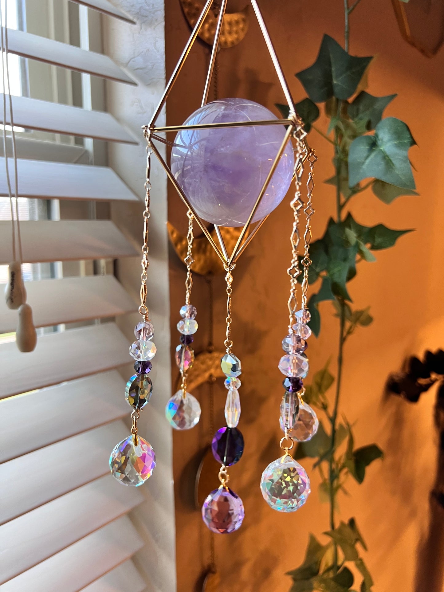 Purple Amethyst Suncatcher