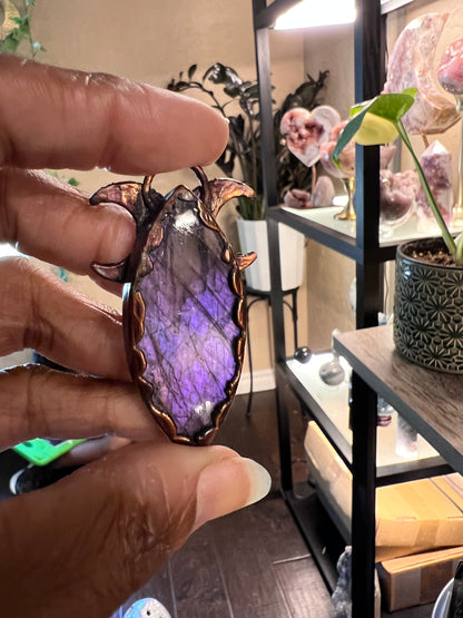 Purple Moon Labradorite Pendant