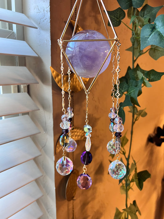 Purple Amethyst Suncatcher