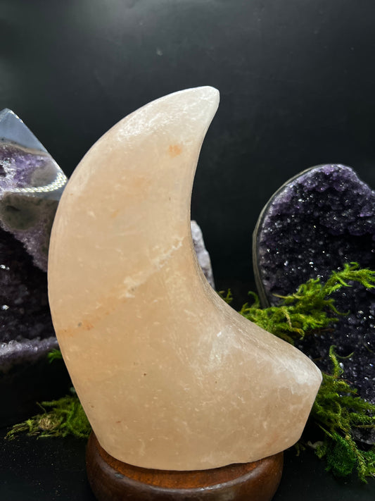 Moon Carved Salt Lamp