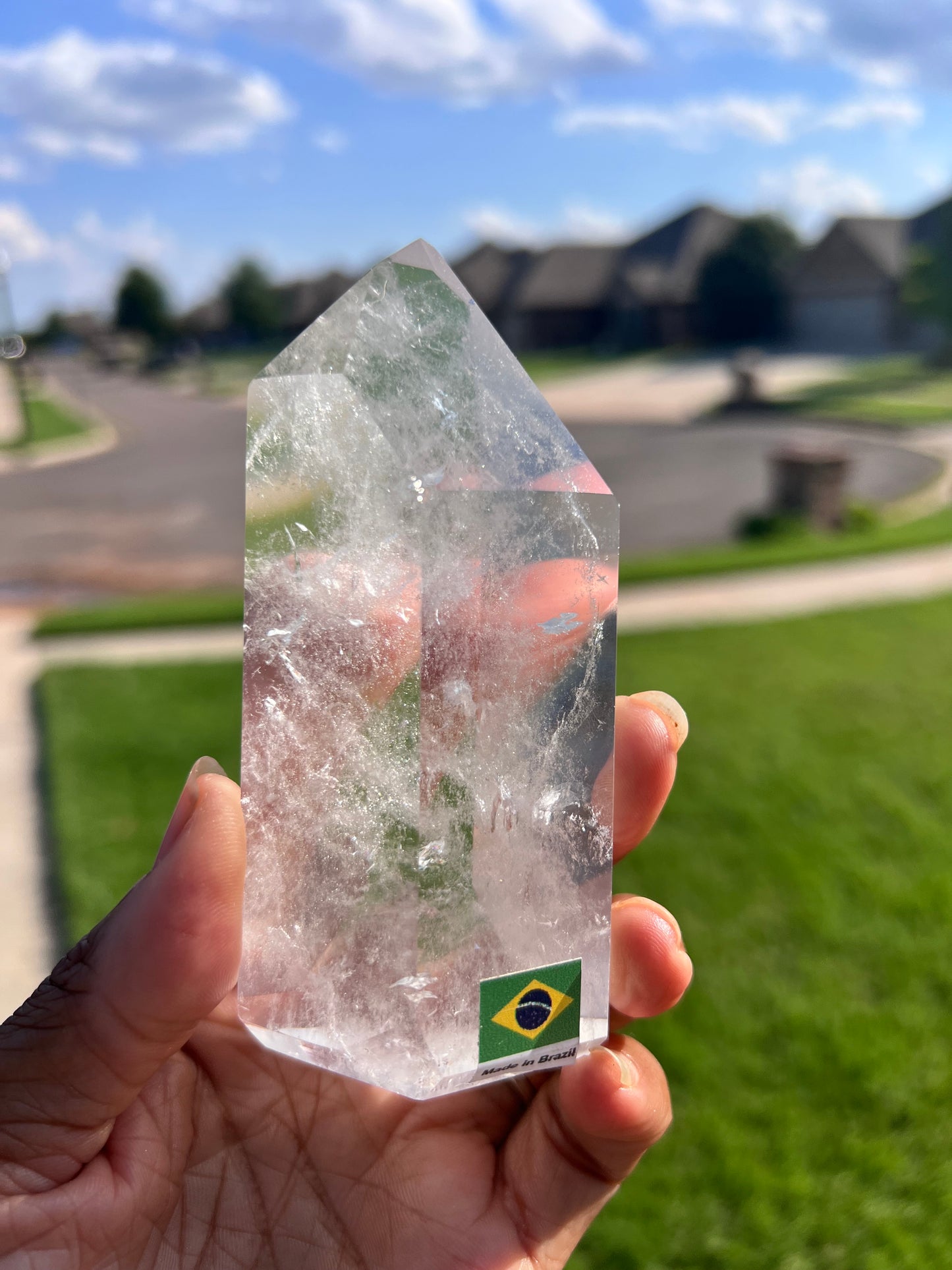 Brazilian Cut Clear Quartz