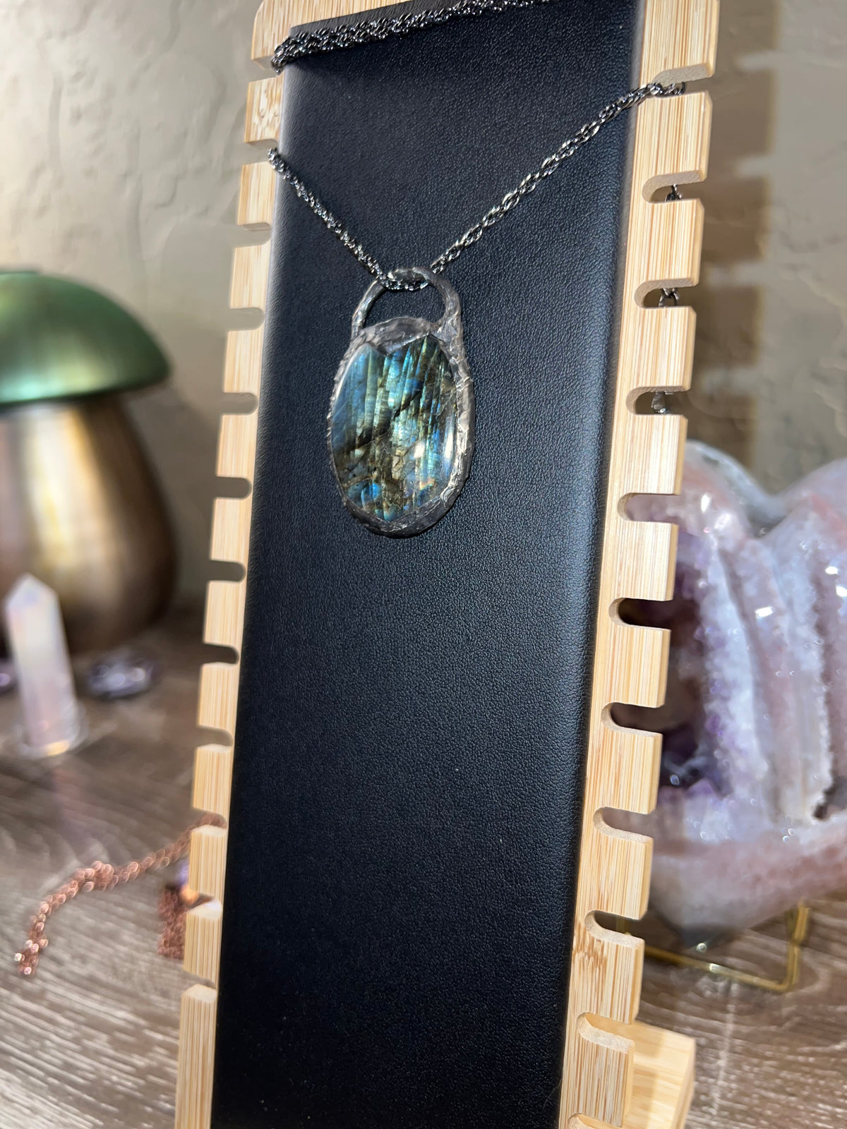 Lab Amulet Glowing Lab Amulet – Aura Moon Design