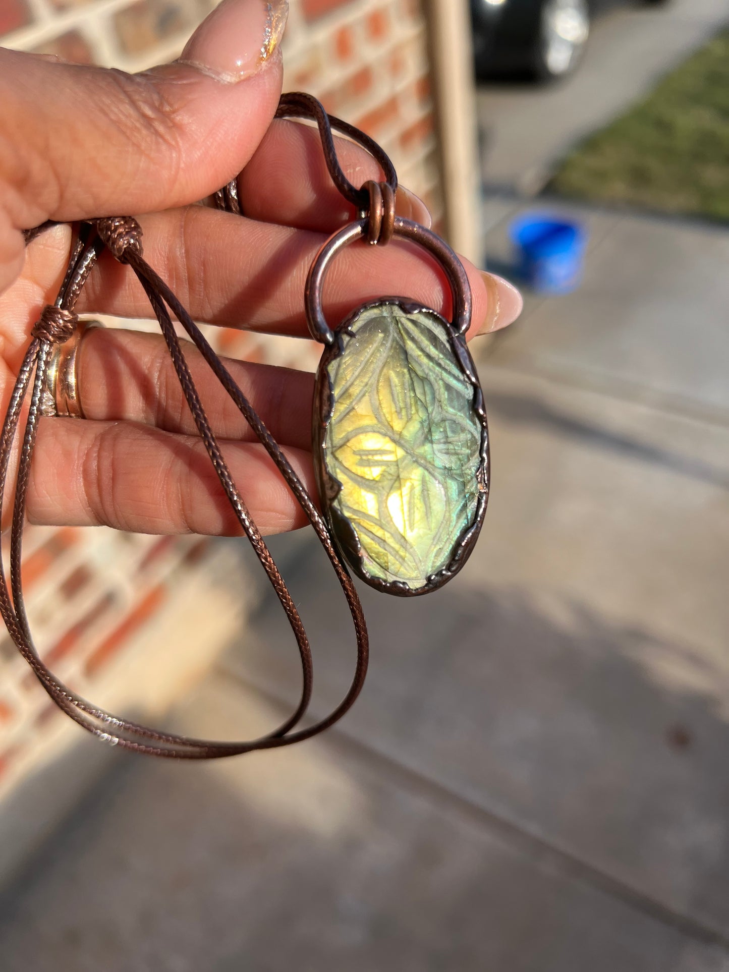 Carved Leaf Amulet