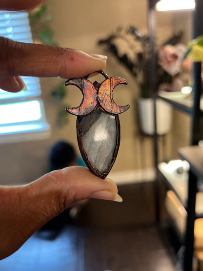 Purple Moon Labradorite Pendant