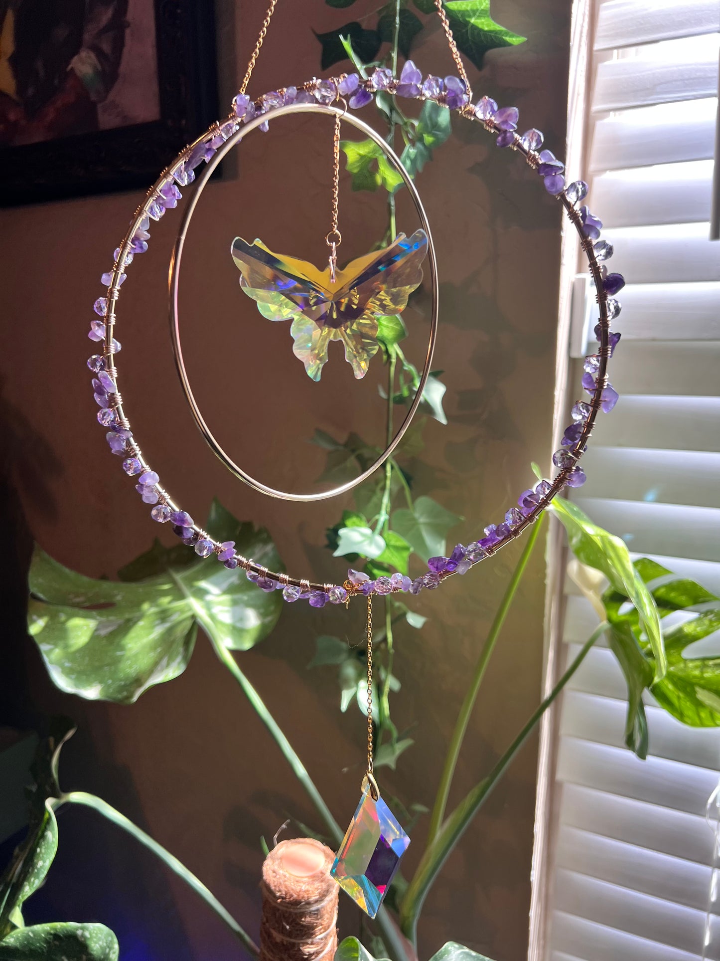 Spring ‘25 Amethyst Hand-wired Butterfly Suncatcher