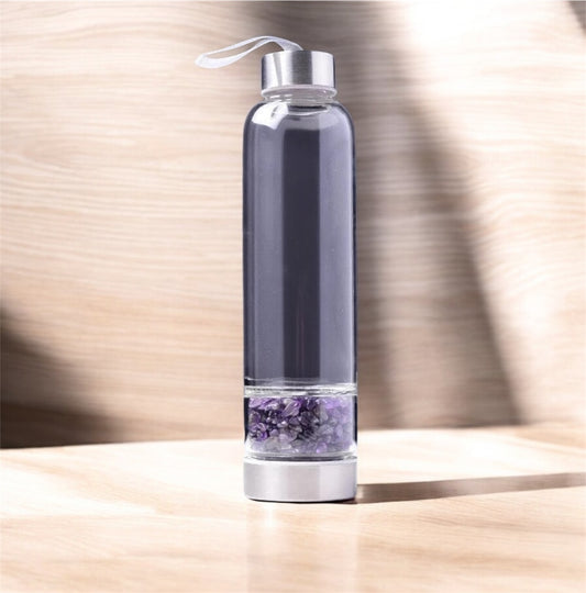 Amethyst Glass Water Bottle