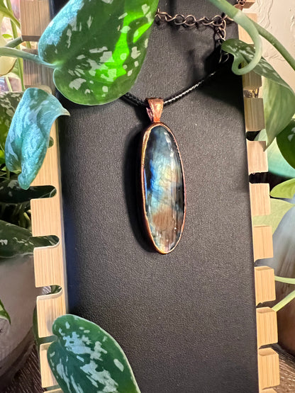 Labradorite Copper Pendant