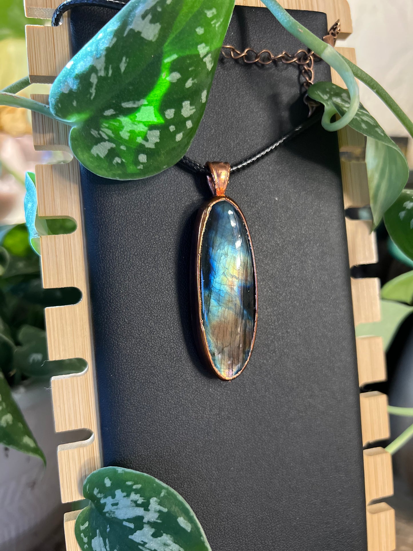 Labradorite Copper Pendant