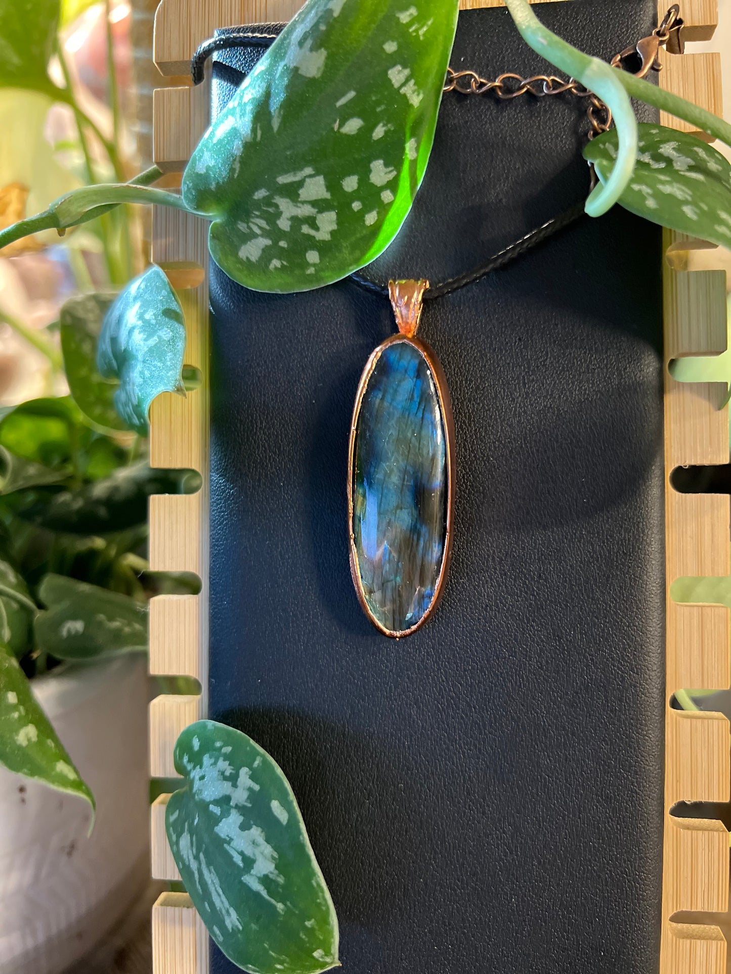Labradorite Copper Pendant