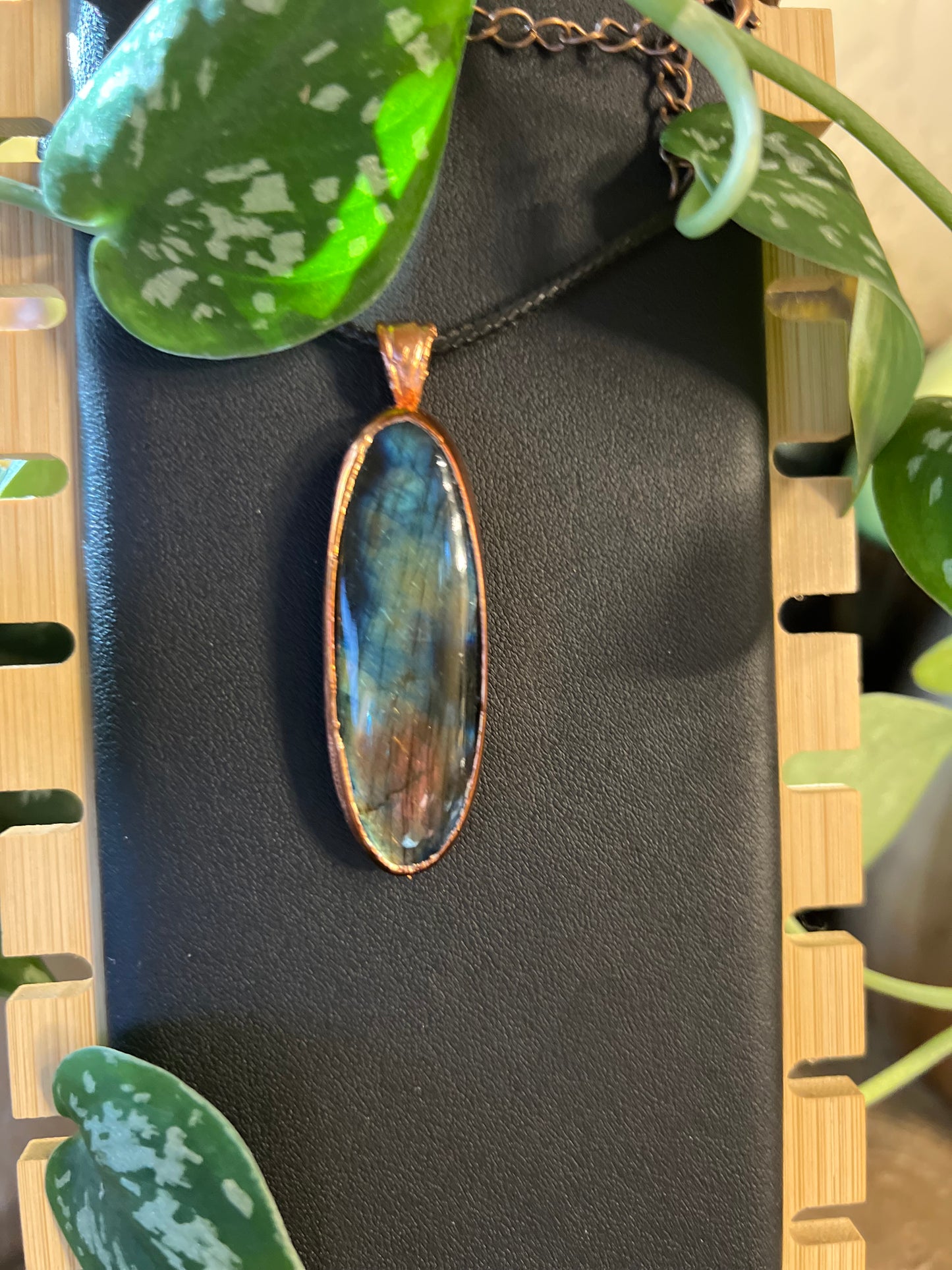Labradorite Copper Pendant