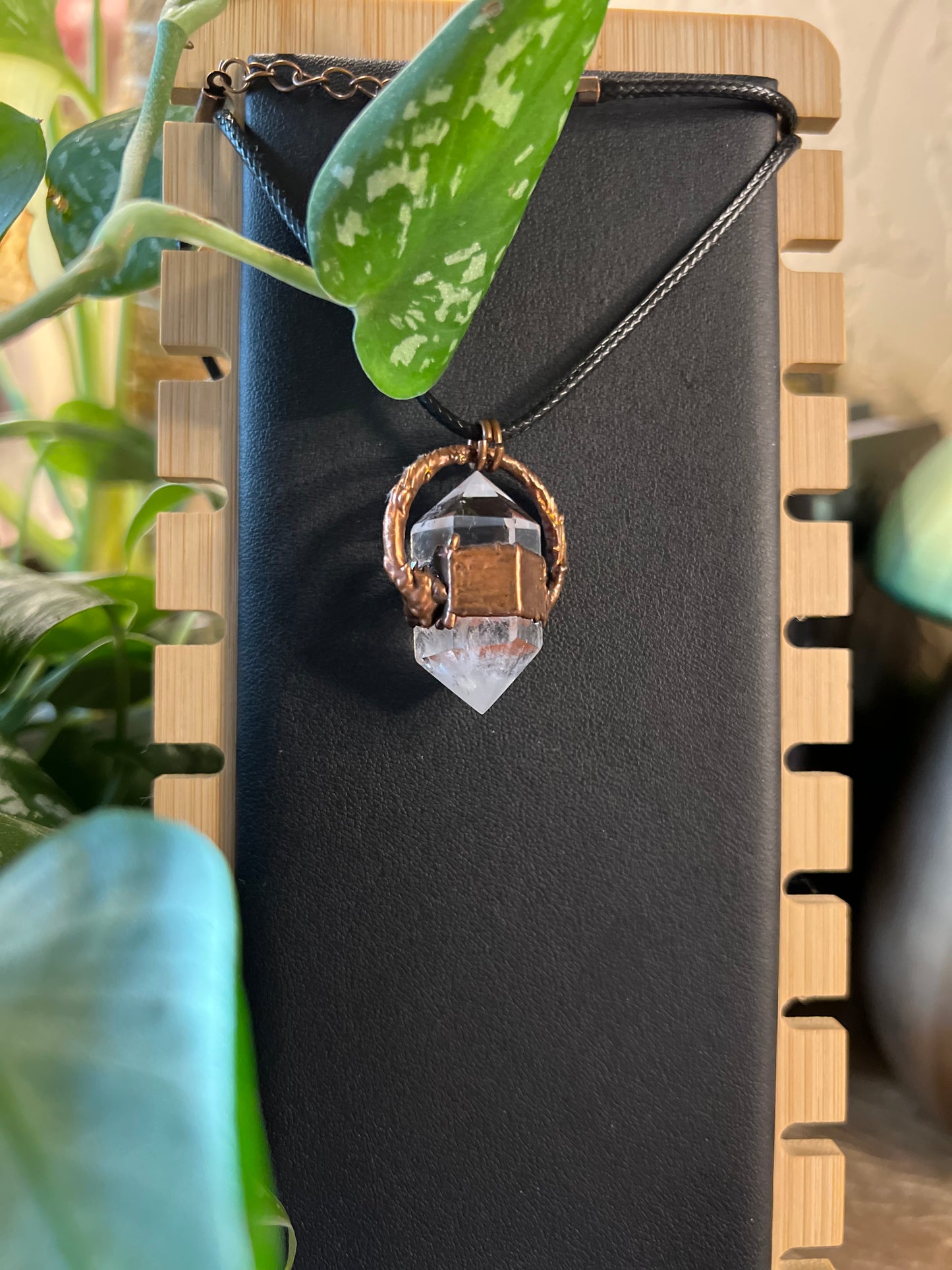 Copper and Quartz Pendant