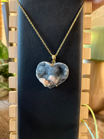 Chalcedony Heart Pendant