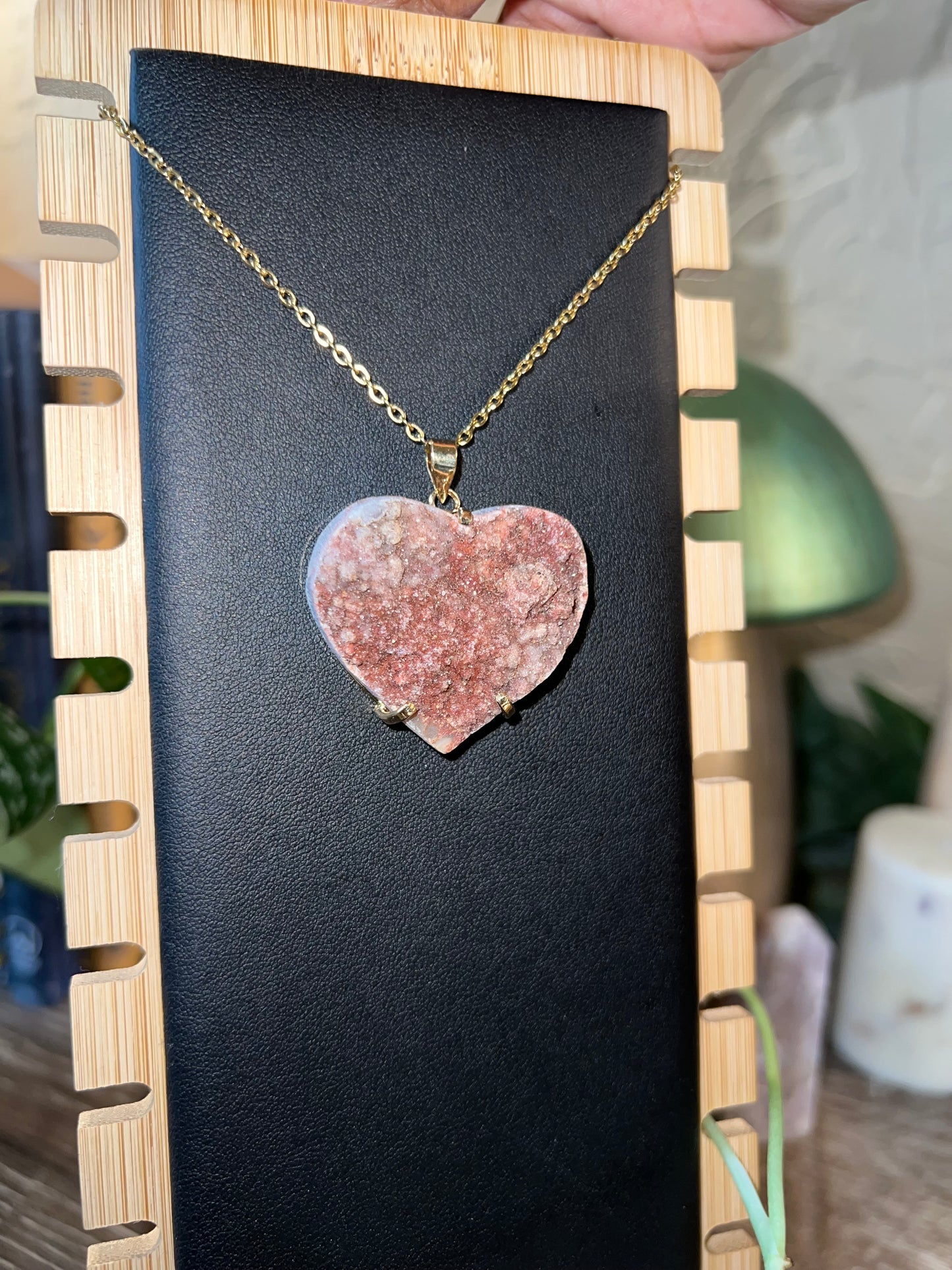 Chalcedony Heart Pendant
