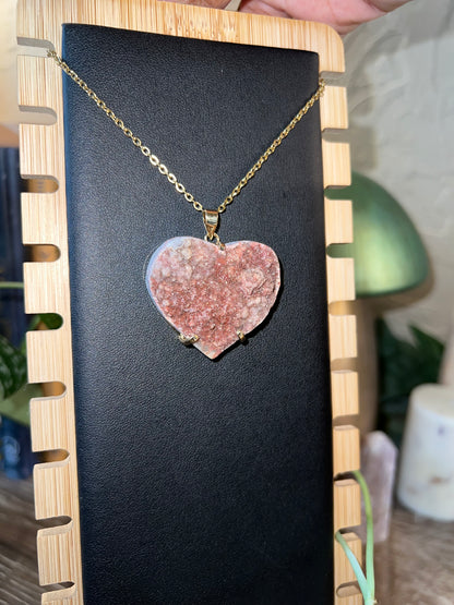 Chalcedony Heart Pendant