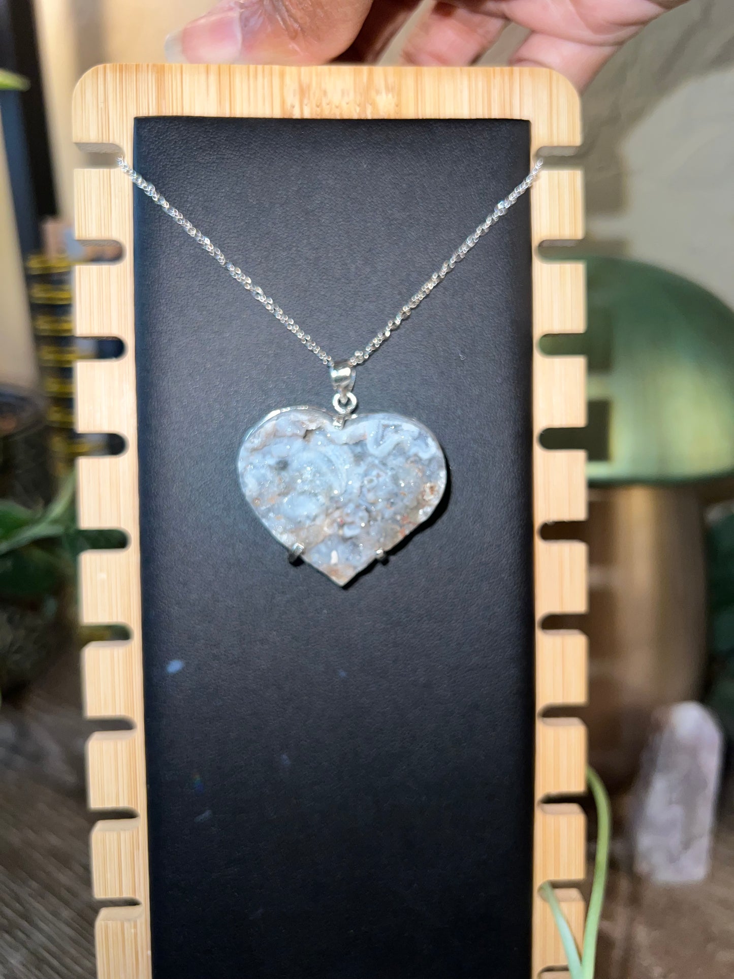 Chalcedony Heart Pendant