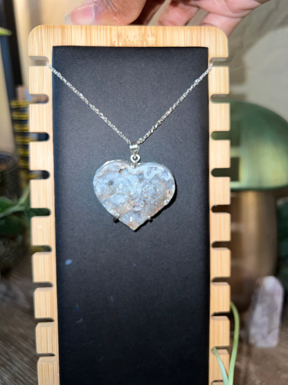 Chalcedony Heart Pendant
