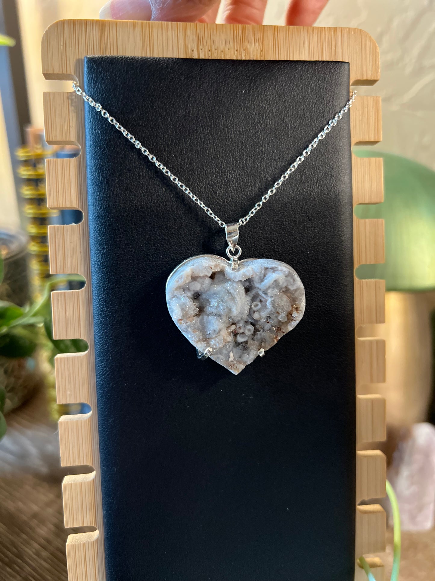 Chalcedony Heart Pendant