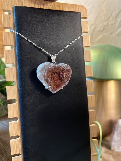 Chalcedony Heart Pendant