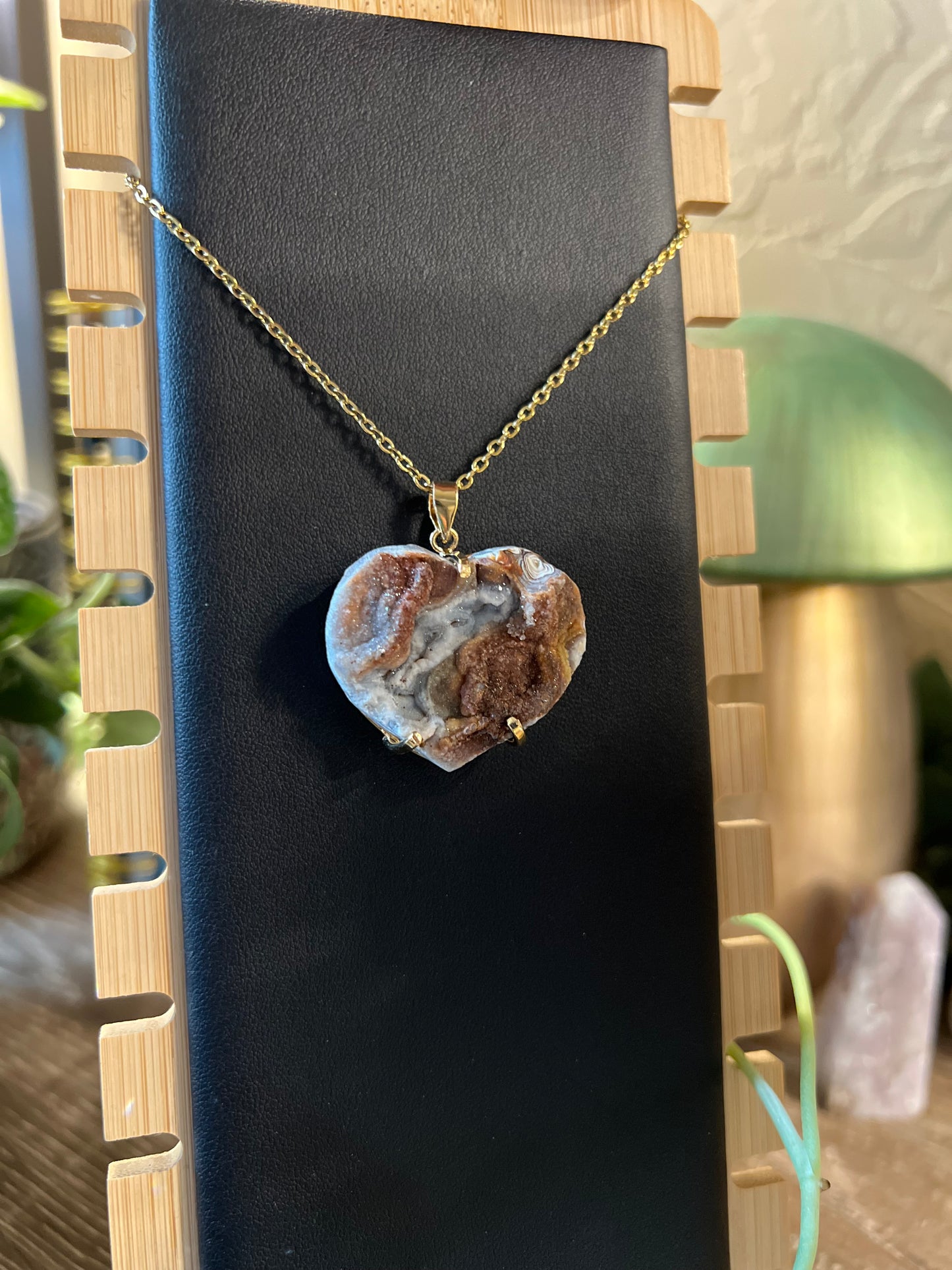 Chalcedony Heart Pendant