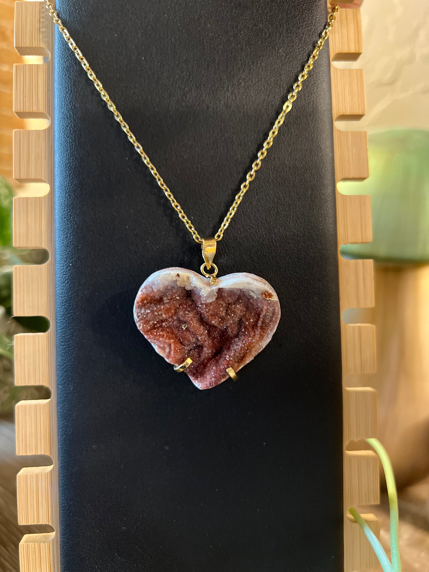 Chalcedony Heart Pendant