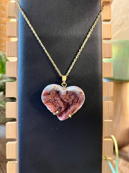 Chalcedony Heart Pendant