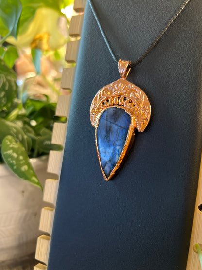 Stormy Blue Lab Talisman