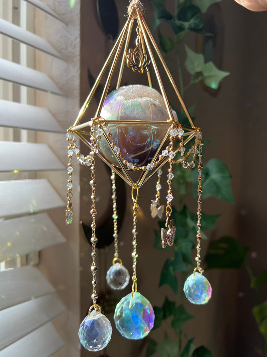 Aura Agate Suncatcher