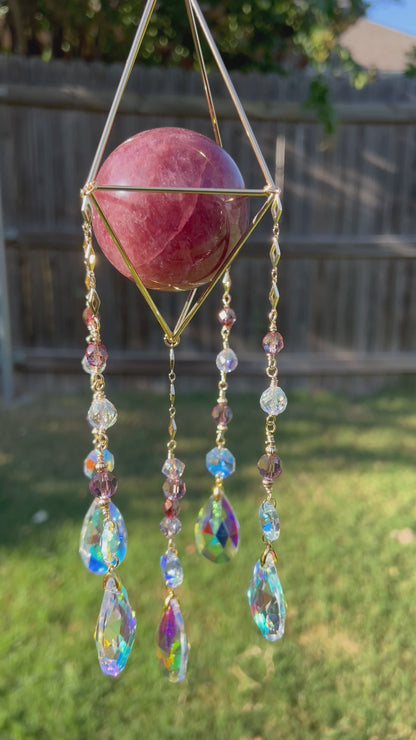 Strawberry Quartz Suncatcher