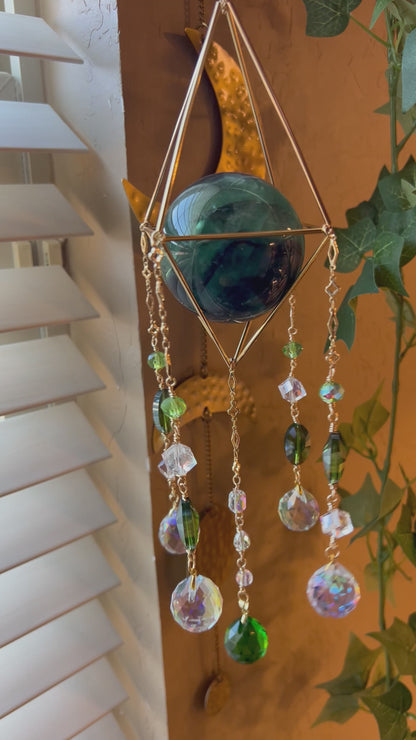Green Fluorite Suncatcher