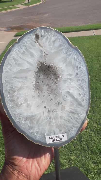 Druzy Agate on Stand