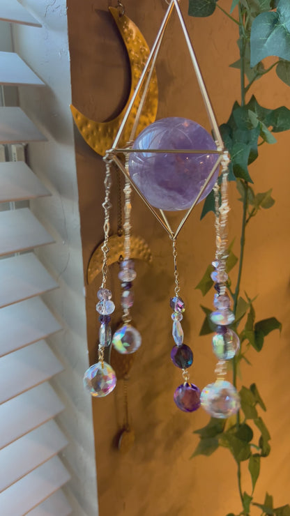 Purple Amethyst Suncatcher
