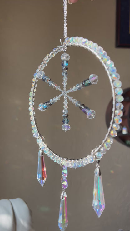 Snowflake Suncatcher w Icicles